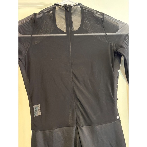 Dance Leotard Performance Wear‎ Black Long Sleeve Gymnastics Unitard Kids M - Picture 12 of 16